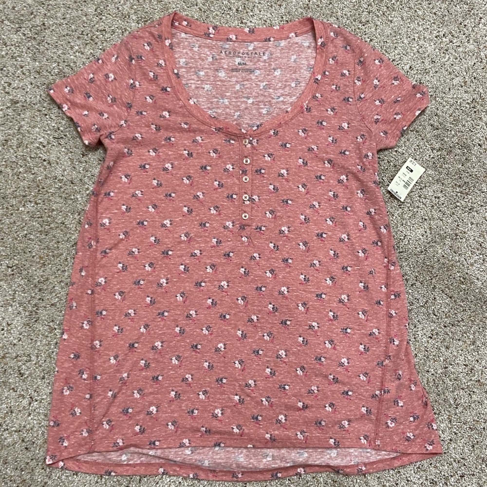 Aeropostale Pink Floral Top